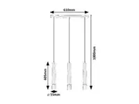RABALUX Braulia, metalna/drvena lvisilica, GU10 3x50W, IP21