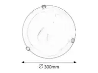 RABALUX Alabastro plafonjeraD30 E27 60Wbelo/bronza