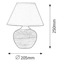 RABALUX Molly keramicka stona lampa E14 40W plavo/belo