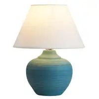 RABALUX Molly keramicka stona lampa E14 40W plavo/belo