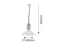 RABALUX Dorothea visilica E27 60W mat crno