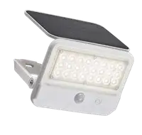 RABALUX Flaxton, solarna zidna sa senzorom bela, LED 7W, 700lm, 4000K