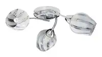 RABALUX Danila plafonska lampa E27 3x60W, hrom