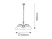 RABALUX Regina luster E14 5x40W bronza