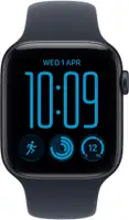 APPLE Watch SE3 v2 GPS 44mm Midnight Aluminium Case with Navy Blue Sport Band - M/L mjl94rk/a