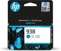 HP 938 Original Ink Cartridge Cyan (4S6X5PE)
