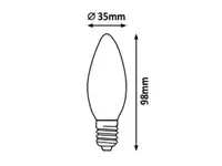 RABALUX Sijalica Filament LED E14 C37 6W 800lm 3000K