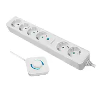 LOGILINK produzni kabl 6 mesta, nozni prekidac, 1.5m, beli