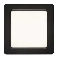 RABALUX Shaun, nadgradni LED panel crni 12W 1035lm 4000K, cetvrtast 15x15cm