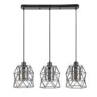 RABALUX Emrys, mat crna metalna visilica , E27 3x40W IP21