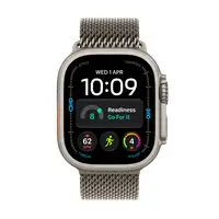 APPLE Watch Ultra 4 Cellular 49mm Natural Titanium Case with Natural Titanium Milanese Loop - M mja94se/a