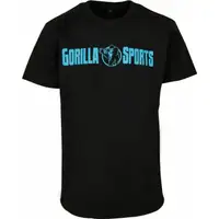 GORILLA SPORTS Sportska majica Gorilla Sports (S / Crna-Neon tirkizna)