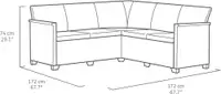 KETER Marie 5 seater grafit