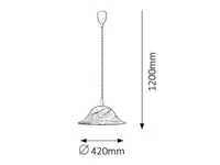 RABALUX Alabastro visilica 60W E27 60W smeda