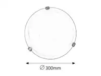 RABALUX Alabastro plafonjeraD30 E27 60Wbelo/hrom