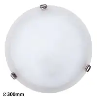 RABALUX Alabastro plafonjeraD30 E27 60Wbelo/hrom