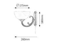 RABALUX Marlene zidna lampa E14 40W bronza