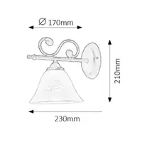 RABALUX Dorothea zidna lampa E14 40W mat crno