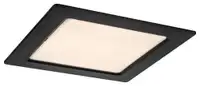 RABALUX Shaun2 plafonjera 12W 3000K crna cetvrtasta