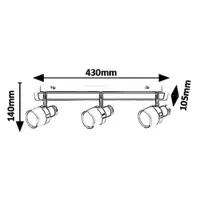 RABALUX Harold,kupatilska,LED15W,IP44,chrom/crna/opal