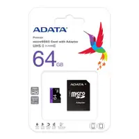 ADATA MICRO SD 64GB + SD ADAPTER (AUSDX64GUICL10-RA1)