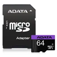 ADATA MICRO SD 64GB + SD ADAPTER (AUSDX64GUICL10-RA1)