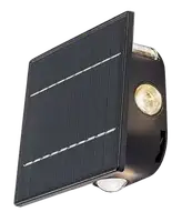 RABALUX Emmen, solarna zidna, crna plastika, LED, 0,5W, 50lm, CCT switch 3000 - 6000K