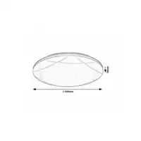 RABALUX Oswald2 plafonjera LED24W D40cm srebrna