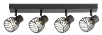 RABALUX Aberama, plafonska lampa, crna plasticna E14 4x10W, IP20