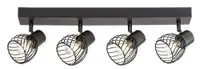RABALUX Aberama, plafonska lampa, crna plasticna E14 4x10W, IP20