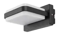 RABALUX Gendt, LED spoljna zidna, aluminium crna, 12W, 800lm (bez dif. 1300lm), 3000K