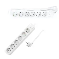 LOGILINK produzni kabl 6 mesta, prekidac, 1.5m, beli