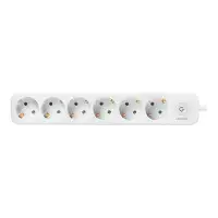 LOGILINK produzni kabl 6 mesta, prekidac, 1.5m, beli