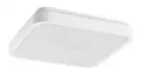 RABALUX Alenzo, LED plafonjera 24W, DIP Switch CCT 3000-6500K, 29x29cm, IP44,bela