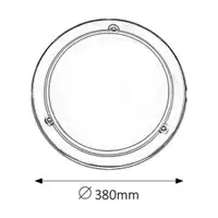 RABALUX Ufo plafonjera D38 E27 2x60W hrom opal