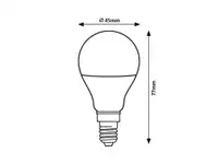 RABALUX LED sijalica E14 G45, 5W, 470lm, 4000K