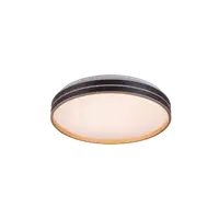 RABALUX Gandor,LED plafonjera 24W, 1850lm, CCT 3000-6500K, 39cm, daljinski, dimabilna, metal crna/zlatna