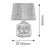 RABALUX Petra keramicka stona lampa E14 40W /belo