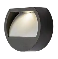 RABALUX Narmada spoljna solarna zidna lampa crna plasticna lampa sabelim lasticnim 0,5W 13lm 4000K