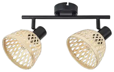 RABALUX Rattan, metalni bambus spot, E14 2x MAX 15W