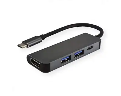 LINKOM Adapter-konvertor TIP C na HDMI+ 2xUSB 3.0+TIP C