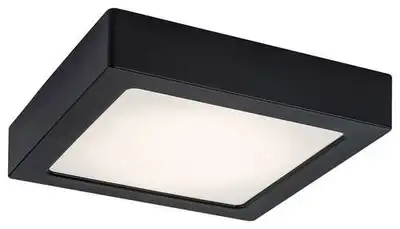 RABALUX Shaun2 plafonjera 15W 4000K crna cetvrtasta