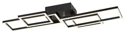 RABALUX Quince, LED plafonjera, crna metal, 40W. 4000K