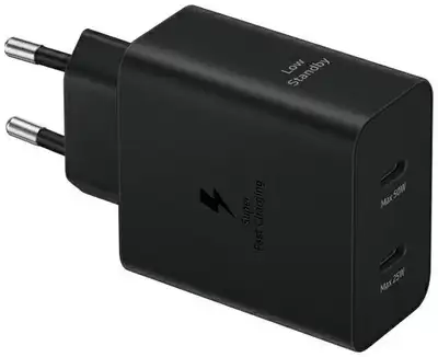 SAMSUNG 50W Power Adapter Duo 2x Type-C 50W Black EP-T5020-XBE