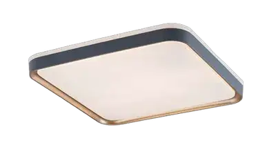 RABALUX Liatris, LED plafonjera metal siva / zlatna, 26W, 1450lm, 3000K, 40x40cm