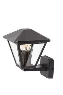 RABALUX Paravento spoljna zidna lampa crna aluminijumska E27 40W