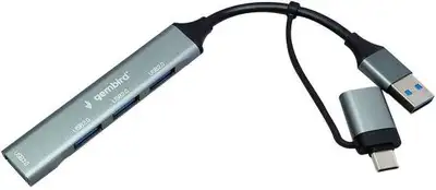 GEMBIRD UHB-U3P4-06 HUB Type-A+C to 3xUSB2.0 + 1 USB3.0 Aluminum