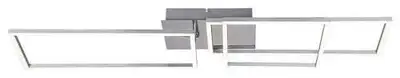 RABALUX Cesario, LED plafonjera, 44W, 3000K, hrom, brušeni aluminium