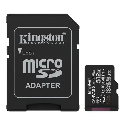 KINGSTON MicroSD 512GB Kingston SelectPlus gen 3