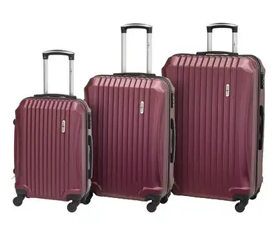 ENOVA ABS SEVILLA Set kofera 55 / 65 / 75cm bordo